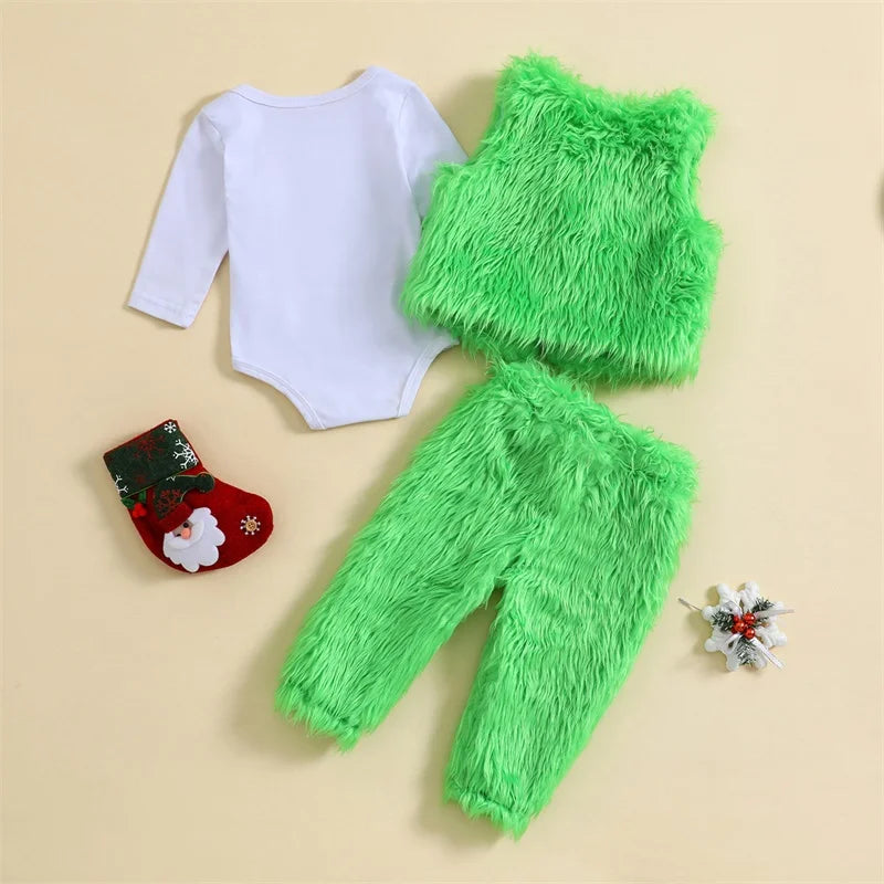 Green Baby Streetwear Christmas Set