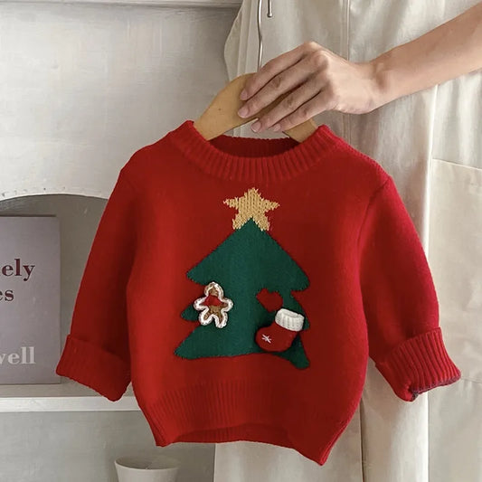 Infant Baby Winter Christmas Tree Baby Sweater