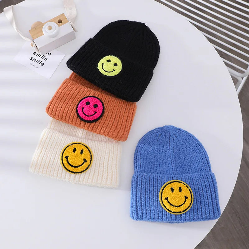 Knitted Hats Smiling Face Baby Beanie