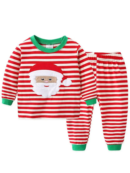 Children's Cute Cartoon Santa Claue Pajamas Sets