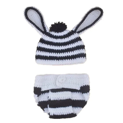 Lovely Dog Photo Shoot Props for Newborns Photography Accessories Boy Girl Birth Clothes Set New Born Knitted Costume Outfit