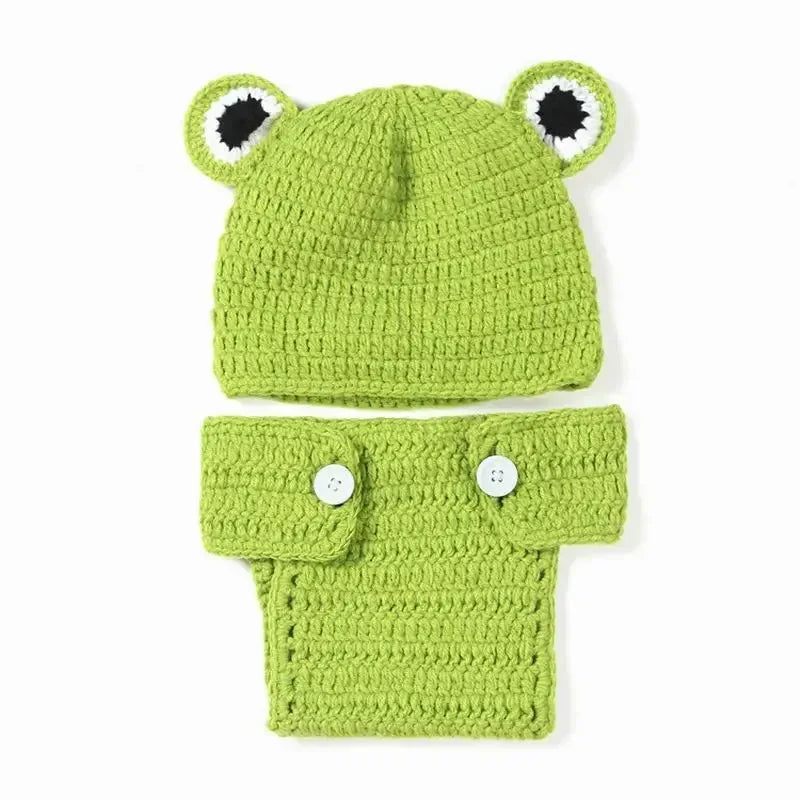 Lovely Dog Photo Shoot Props for Newborns Photography Accessories Boy Girl Birth Clothes Set New Born Knitted Costume Outfit