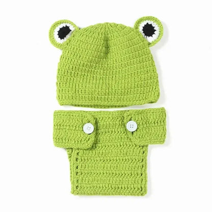 Lovely Dog Photo Shoot Props for Newborns Photography Accessories Boy Girl Birth Clothes Set New Born Knitted Costume Outfit