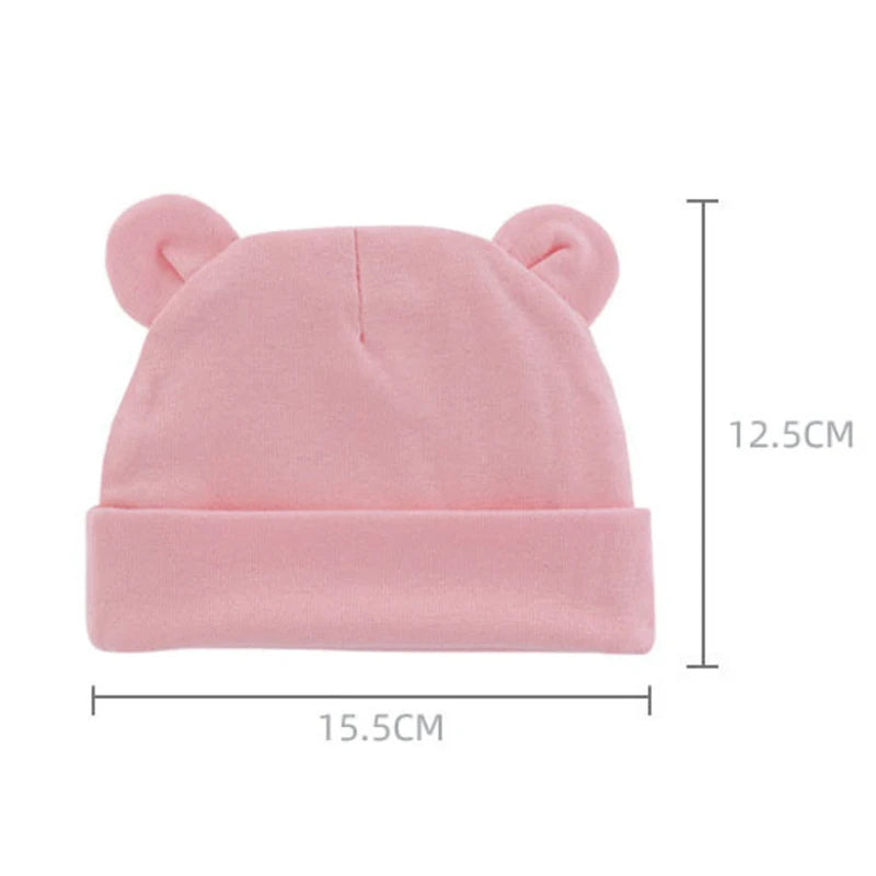 Baby Comfortable Cute Ear Shape Solid Color Hats