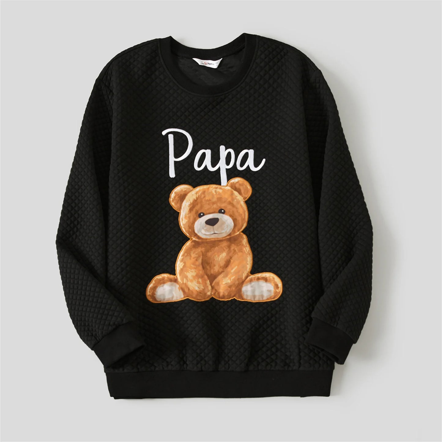 PatPat Family Matching Bear Print Long-sleeve Tops