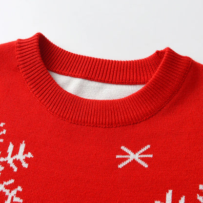 Christmas Toddler Baby Cozy Elk Print Sweater