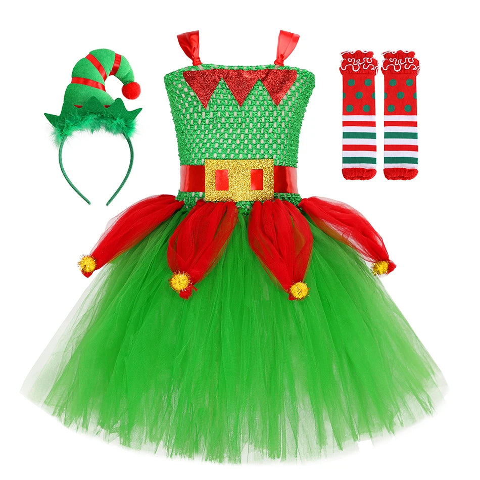 Christmas Girl Dress Baby Santa Claus