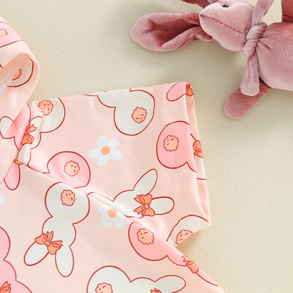 Short Sleeve Hoodie with Bunny Ear