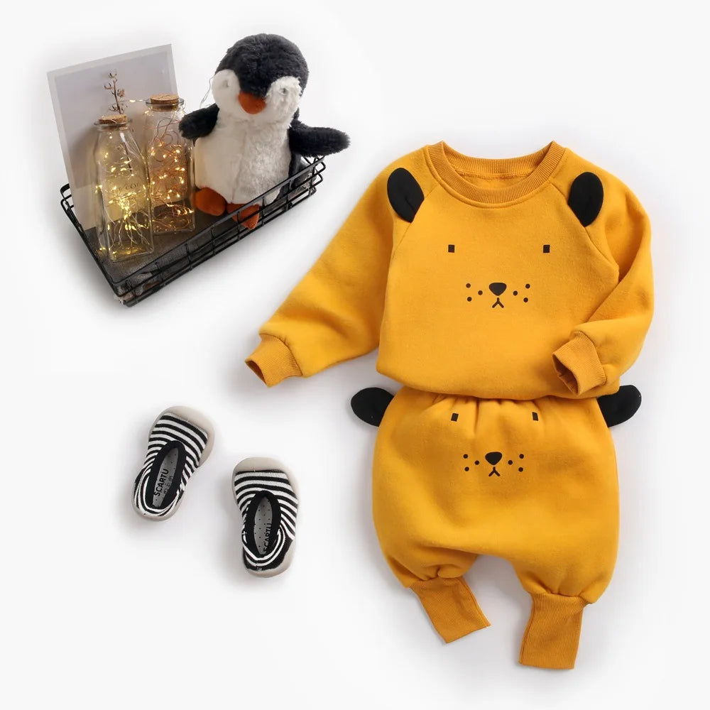 Cute Sweatshirt and Pants Cotton Sweatshirt Suit