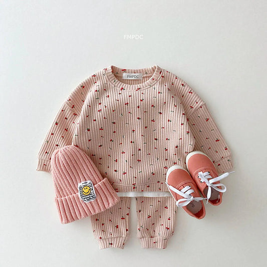 Infant Kids Fruits Print Sweatshirt + Casual Pants 2pcs