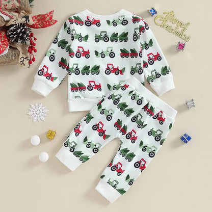 Toddler Boy Christmas Clothes Set 6 12 18 24 Months 2T 3T Baby Boy‘s Outfits Winter Sweatsuits