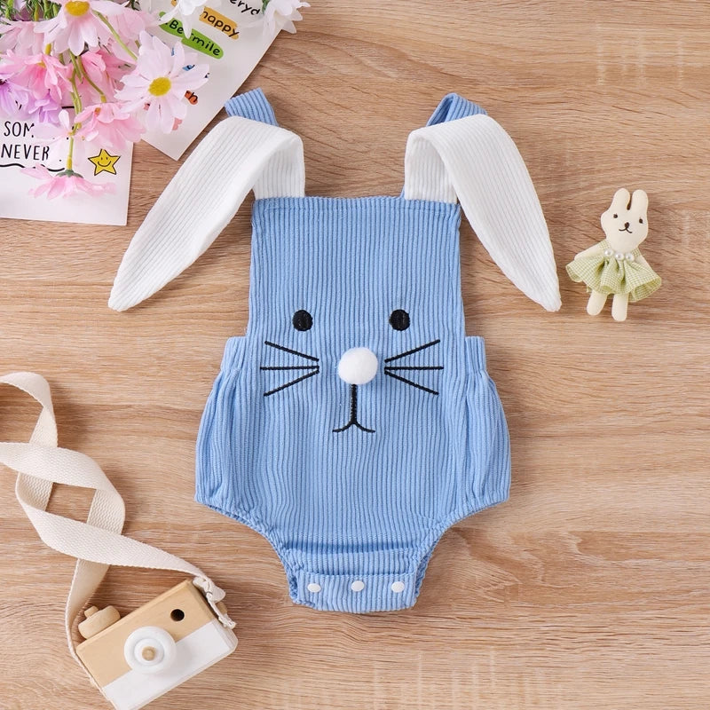 Bunny Romper Rabbit Ear Backless Sleeveless Strap Romper