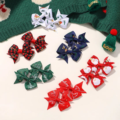 6PC Christmas Hair Bows