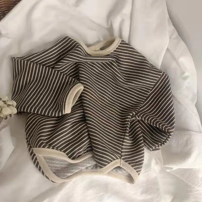 Cotton Children's Clothing Long Sleeve T-shirts Striped