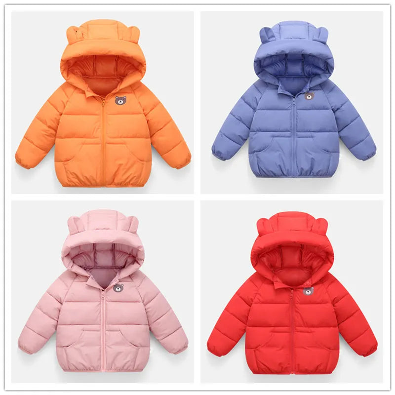 Solid Infant Hooded Outerwear