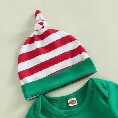 Infant Baby Christmas CharmCotton Festive Rompers Set