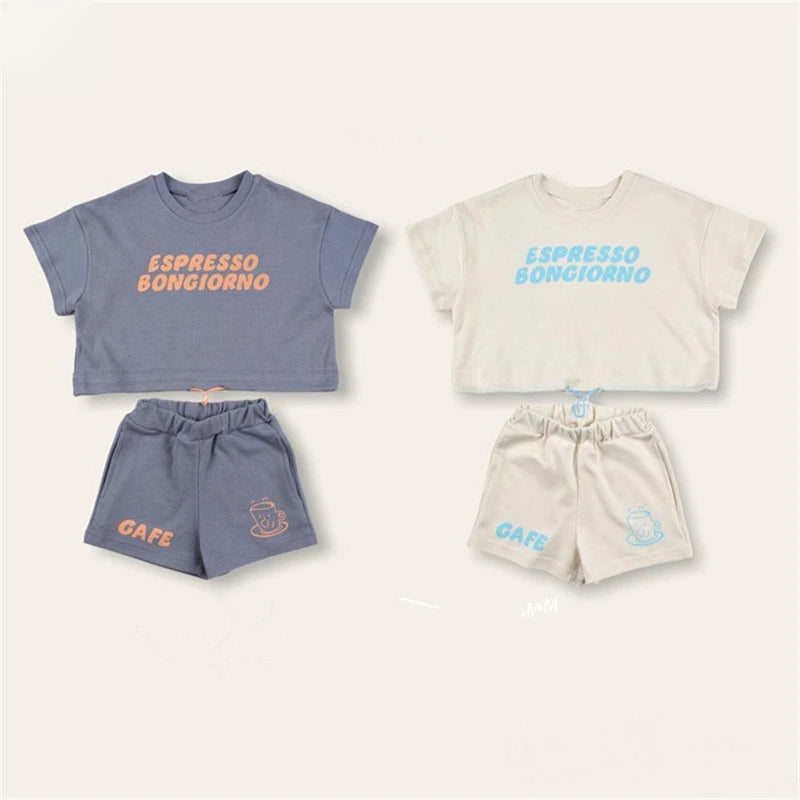 Baby Suit Letter Prints 2Pcs