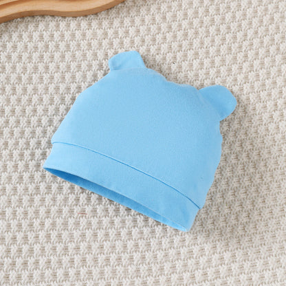 Little bear Long sleeved Jumpsuit+Long Pants+Hat+Socks 4Pcs/Set