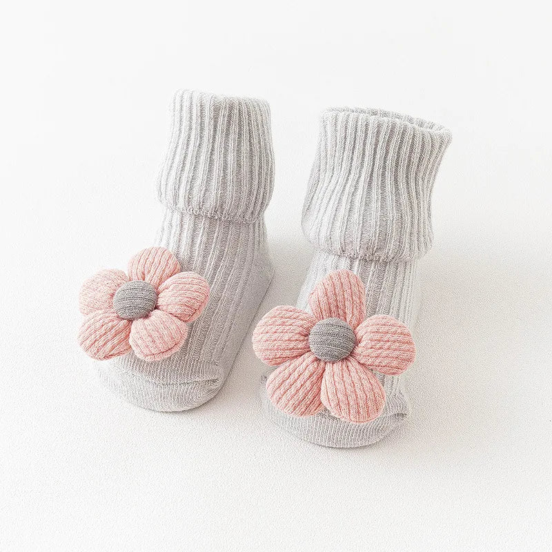 Cute Cartoon Baby 3D Doll Anti-slip socks