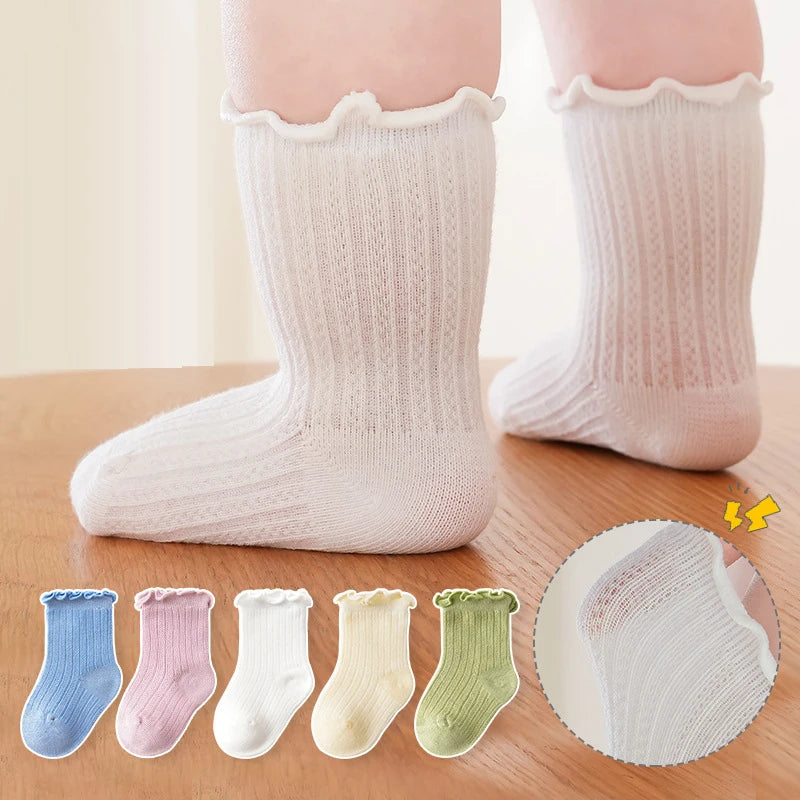 Thin Mesh Breathable Combed Cotton Socks