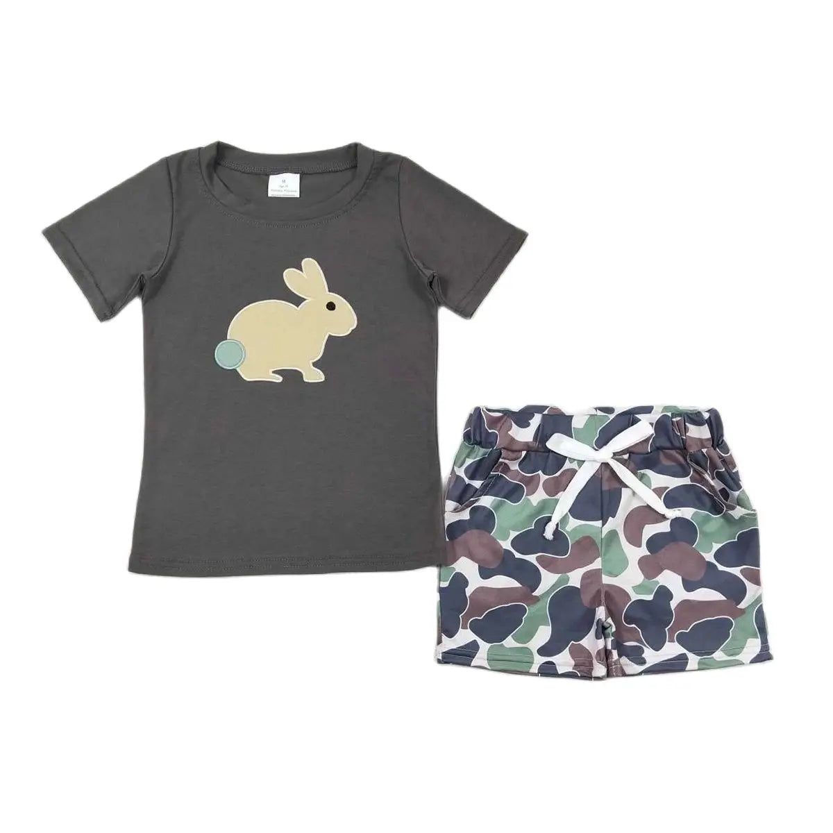 Bunny t-shirt with Camouflage Shorts