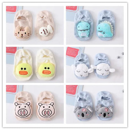 Baby Toddlers Home Floor Non-slip Dispensing Socks Cartoon Doll Cotton Socks for 0-3Y Girls Boys Kids Newborn Infant Clothes