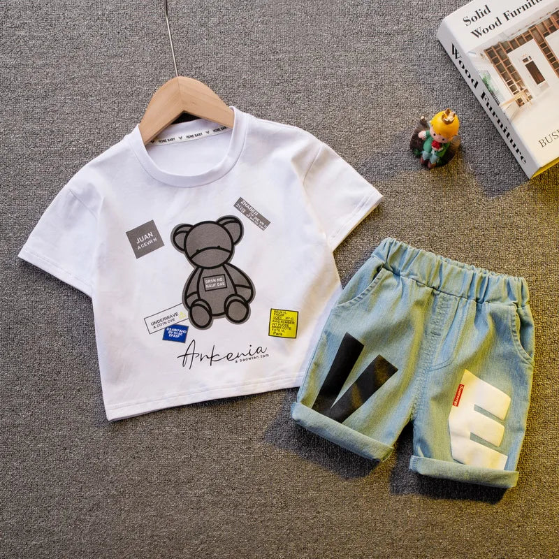 boys Clothing set. short sleeve shirt + shorts