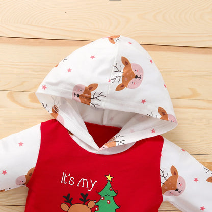 Christmas Newborn Baby Cute Deer Romper