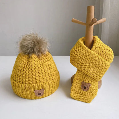 Children's Hat Scarf, Two-piece Set,