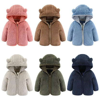 Bear Ears Hooded  Zipper jacket