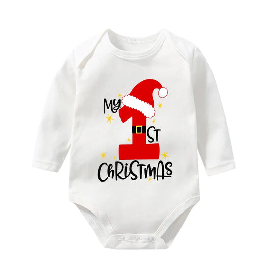 1st Christmas Baby Bodysuits