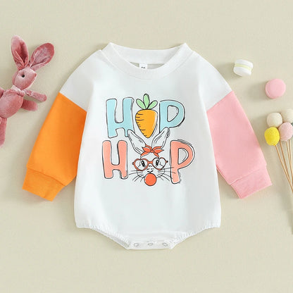 Sweatshirt Romper Bunny Oversized Bubble romper