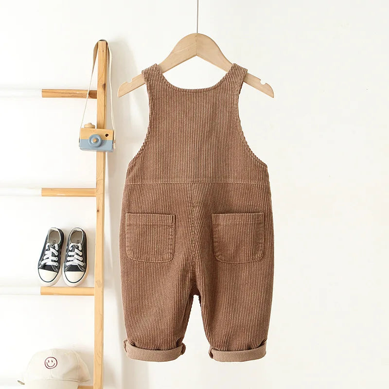 Spring Heart Embroidery Overalls