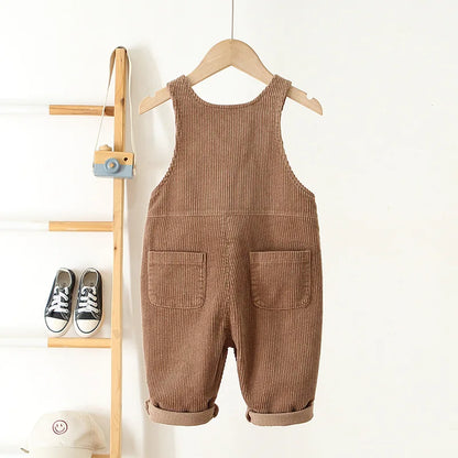 Spring Heart Embroidery Overalls