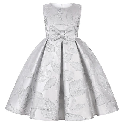 Flower Girls Princess Dress Summer Embroidery Fashion Kids Dress Piano Performance Evening Gowns 2-10 Years Children's Clothing