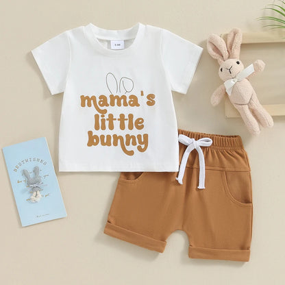 Bunny Crewneck Short Sleeve T-Shirt and Shorts