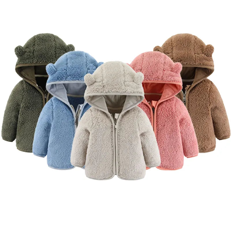 Bear Ears Hooded  Zipper jacket