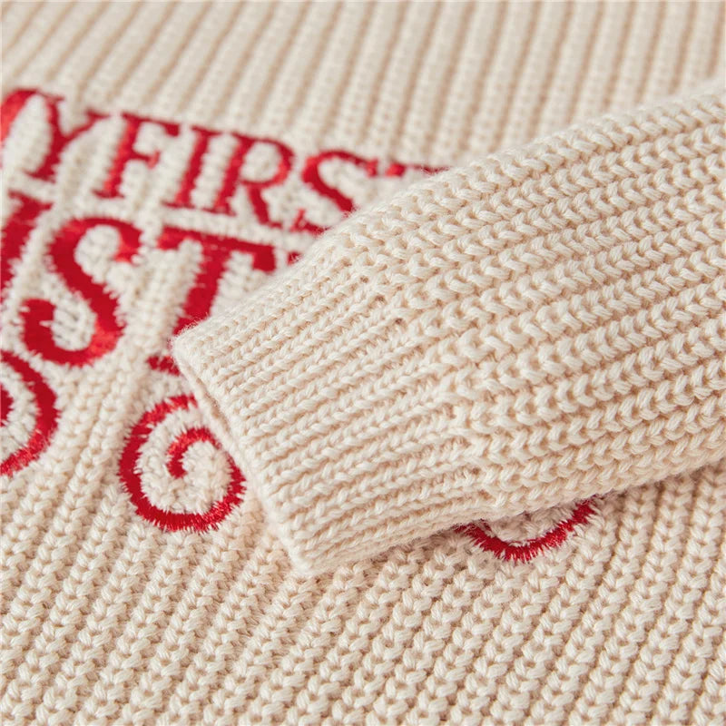 Infant baby Knitted Winter Sweater Christmas Letter Print