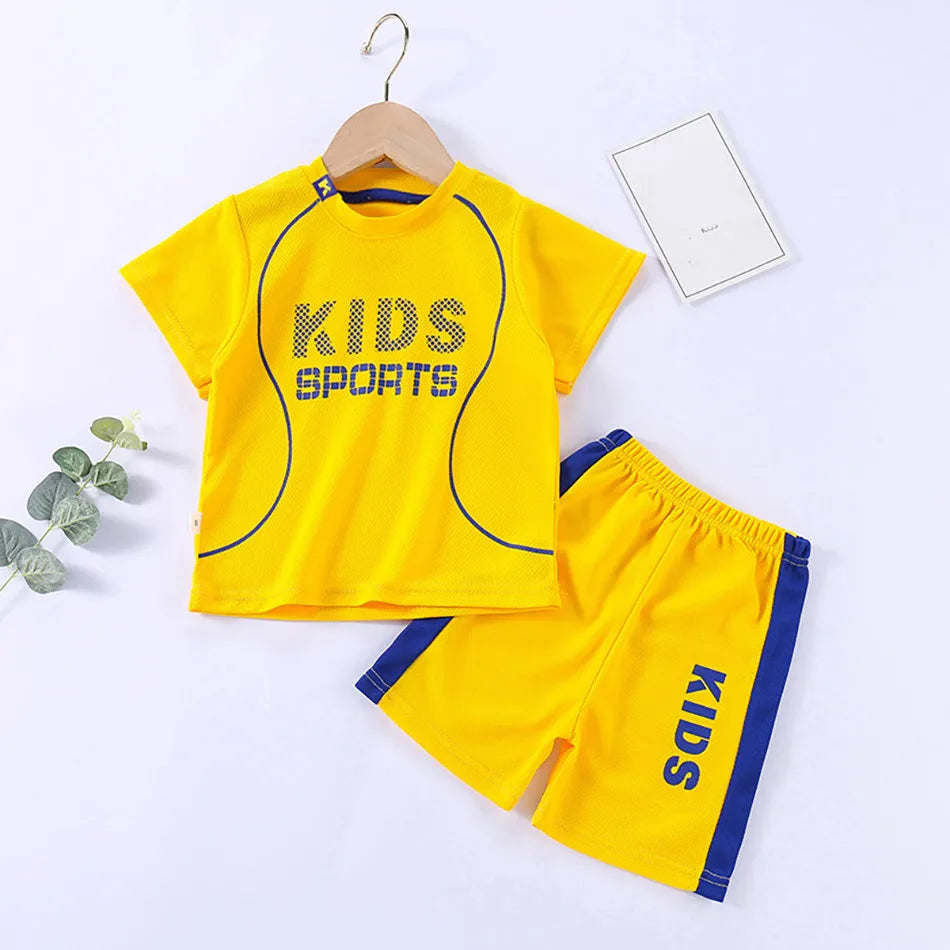 Tops Bottoms Kids 2 Pcs Clothing Set Children Sport Clothes