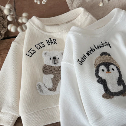 Cartoon Bear Sweatshirt and Long Pants set