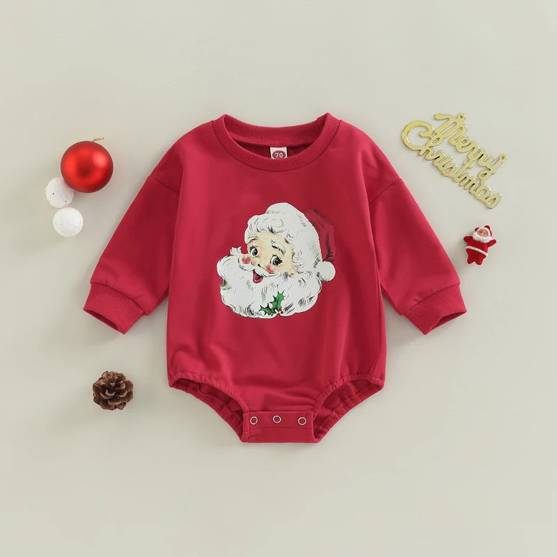 Cartoon Santa Christmas Baby Romper