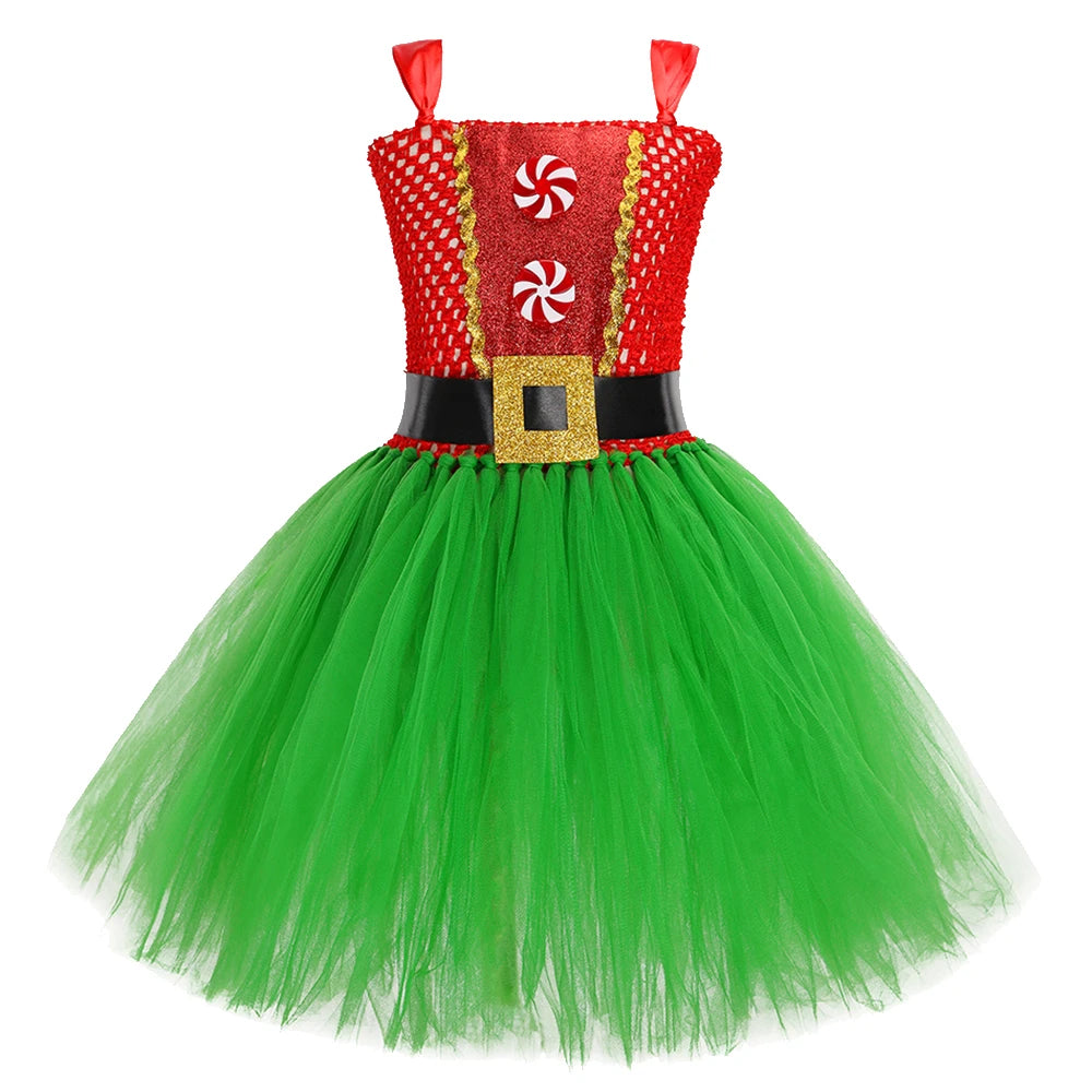 Christmas Girl Dress Baby Santa Claus