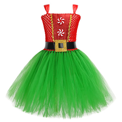 Christmas Girl Dress Baby Santa Claus