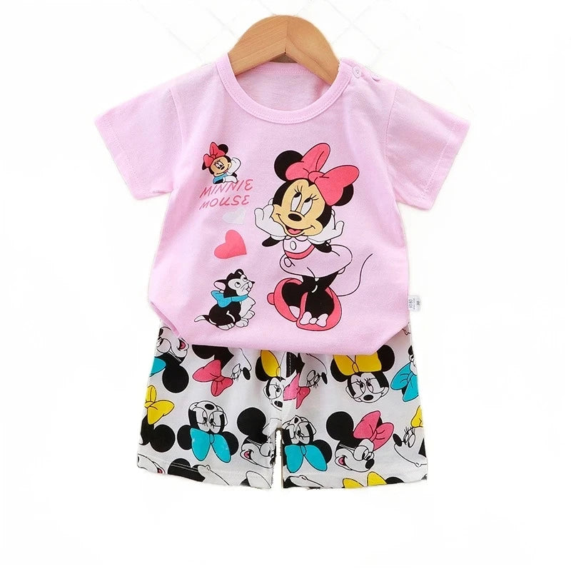 Cartoon print Newborn baby Clothes set