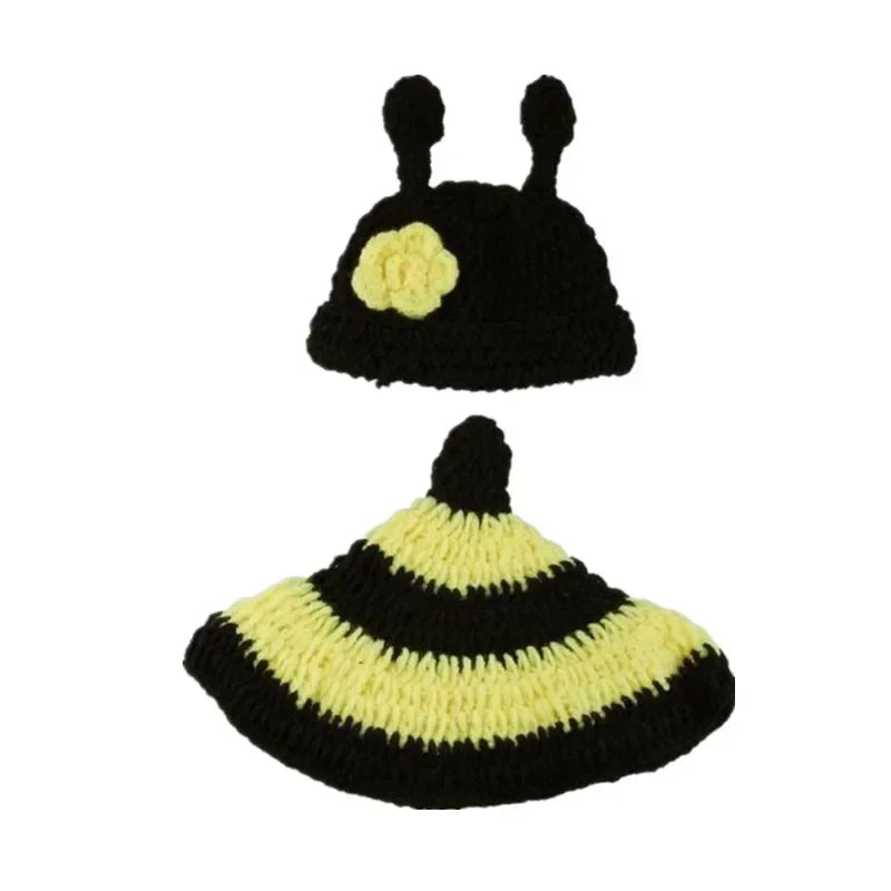 Lovely Dog Photo Shoot Props for Newborns Photography Accessories Boy Girl Birth Clothes Set New Born Knitted Costume Outfit