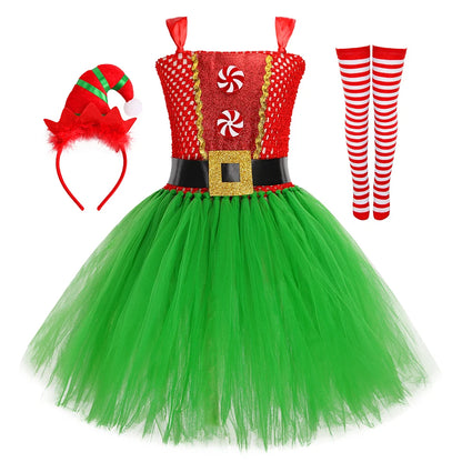Christmas Girl Dress Baby Santa Claus