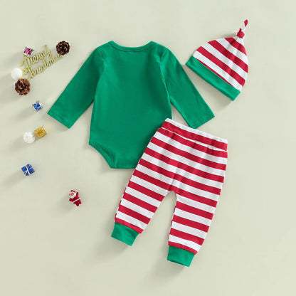 Infant Baby Christmas CharmCotton Festive Rompers Set