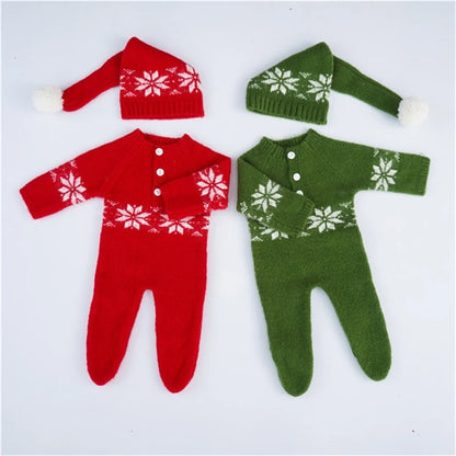 Infant Baby Christmas Snowflake Print 2pc