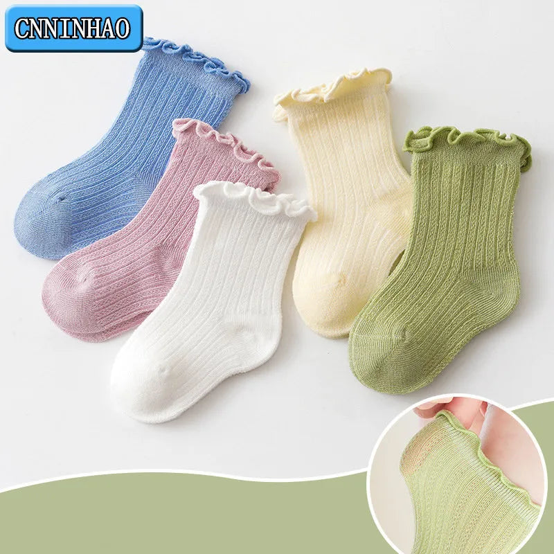 Thin Mesh Breathable Combed Cotton Socks