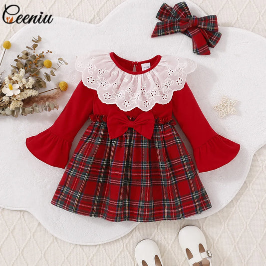 Baby Girl Blossom Bow Christmas Dress